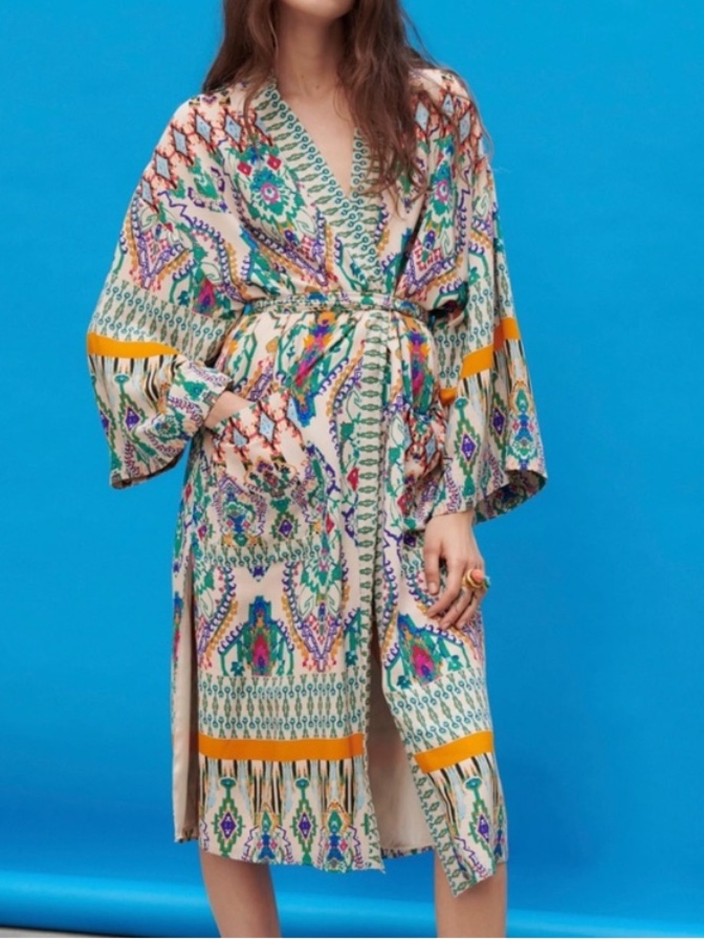 Zara Printed Kimono Robe
